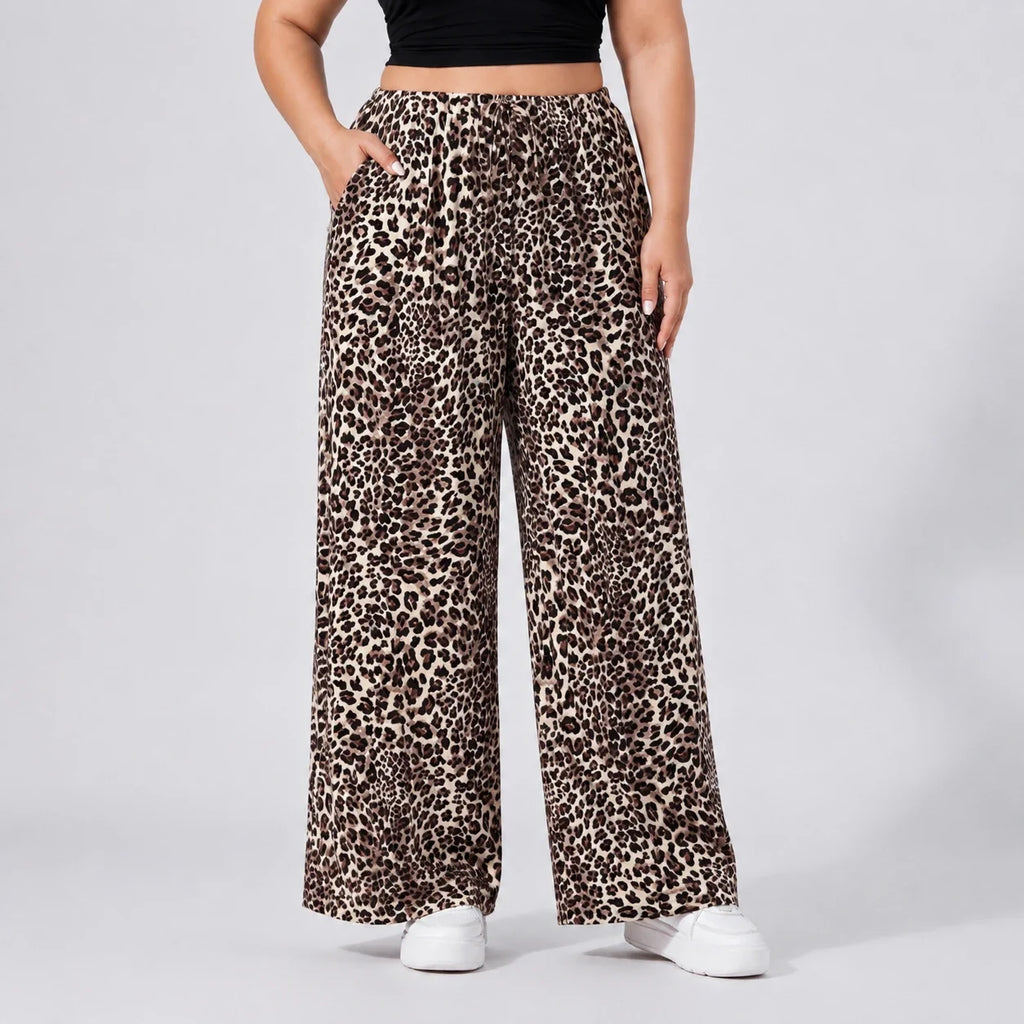 Leopard Wide Leg Pants WHD0606458