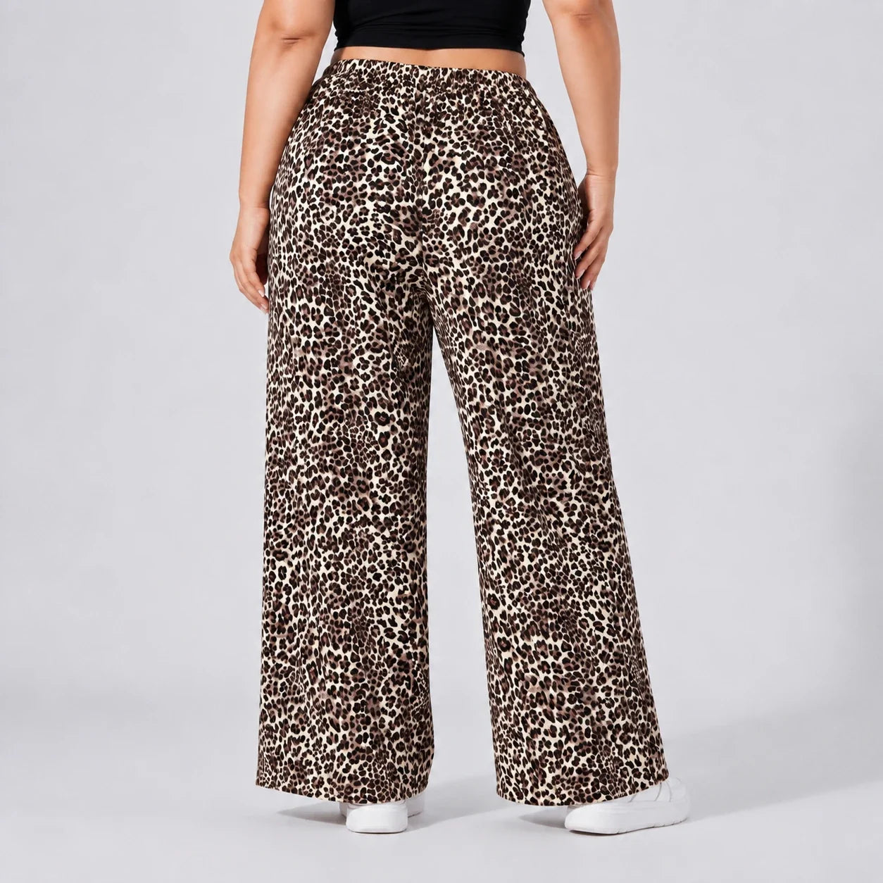 Leopard Wide Leg Pants WHD0606458