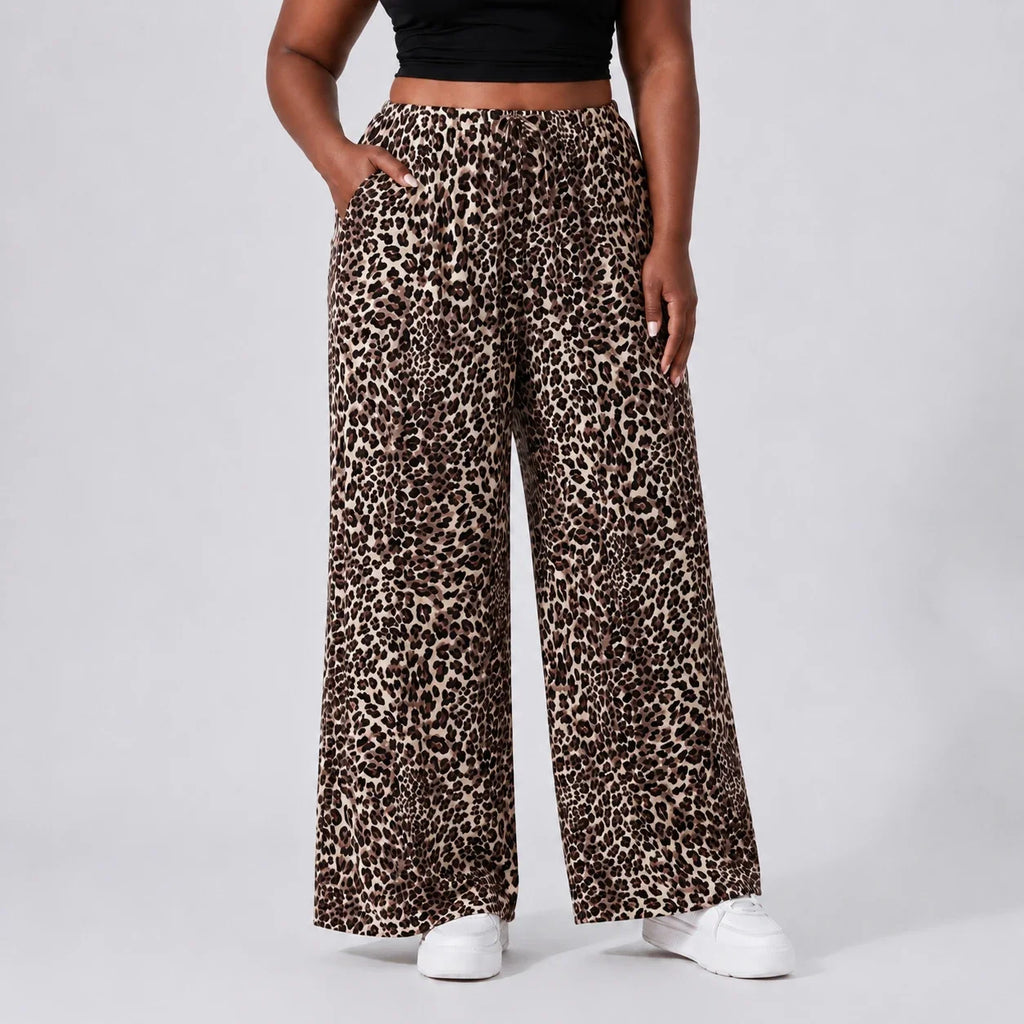 Leopard Wide Leg Pants WHD0606458