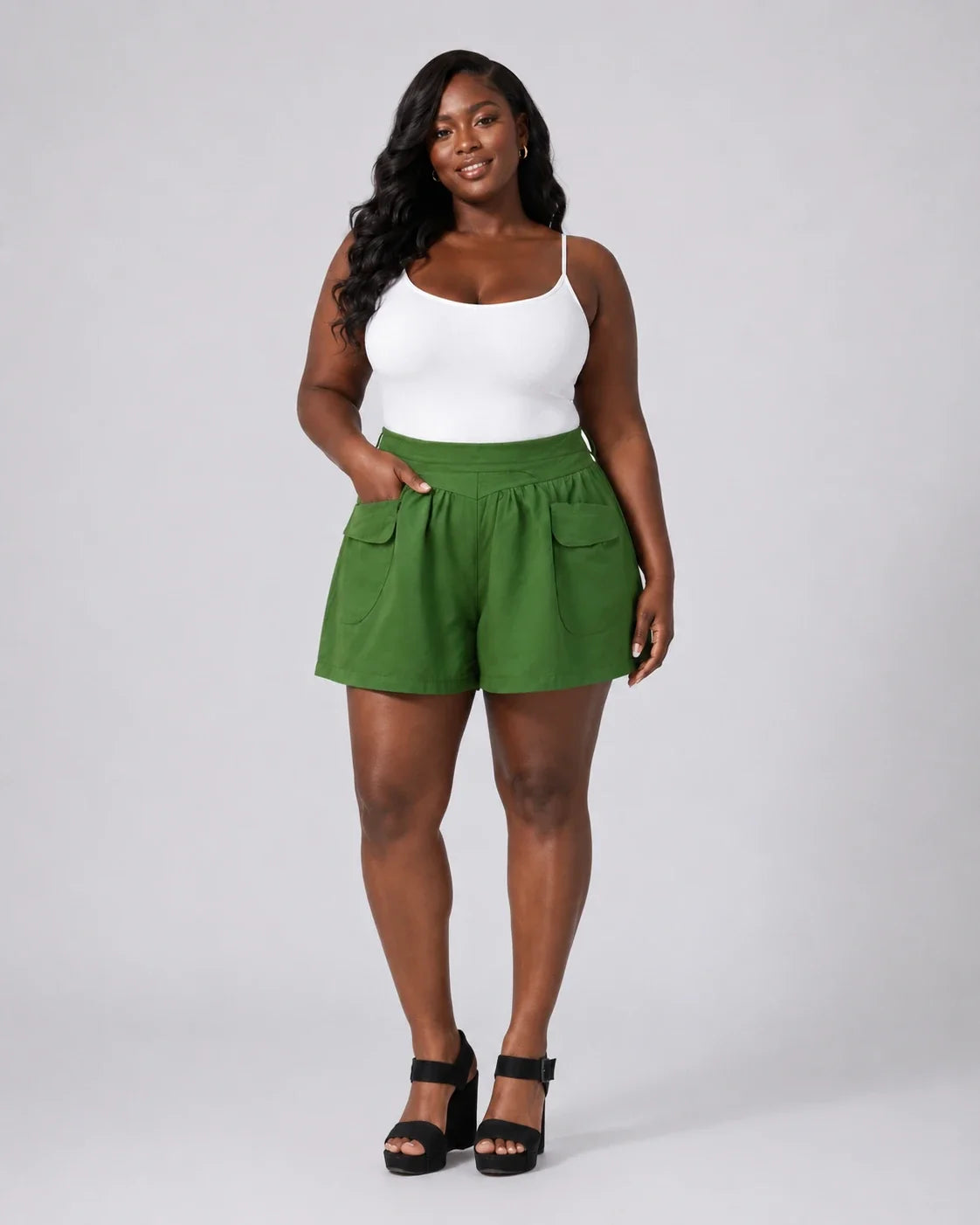 High Waist Pocket Shorts WHD0606459