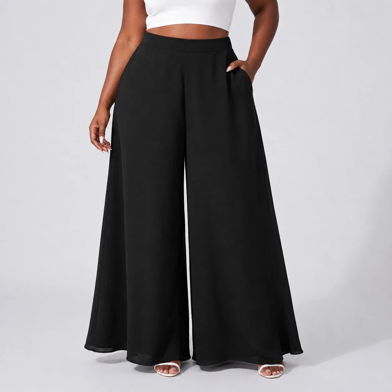 High Waist Wide Leg Pants WHD0606460