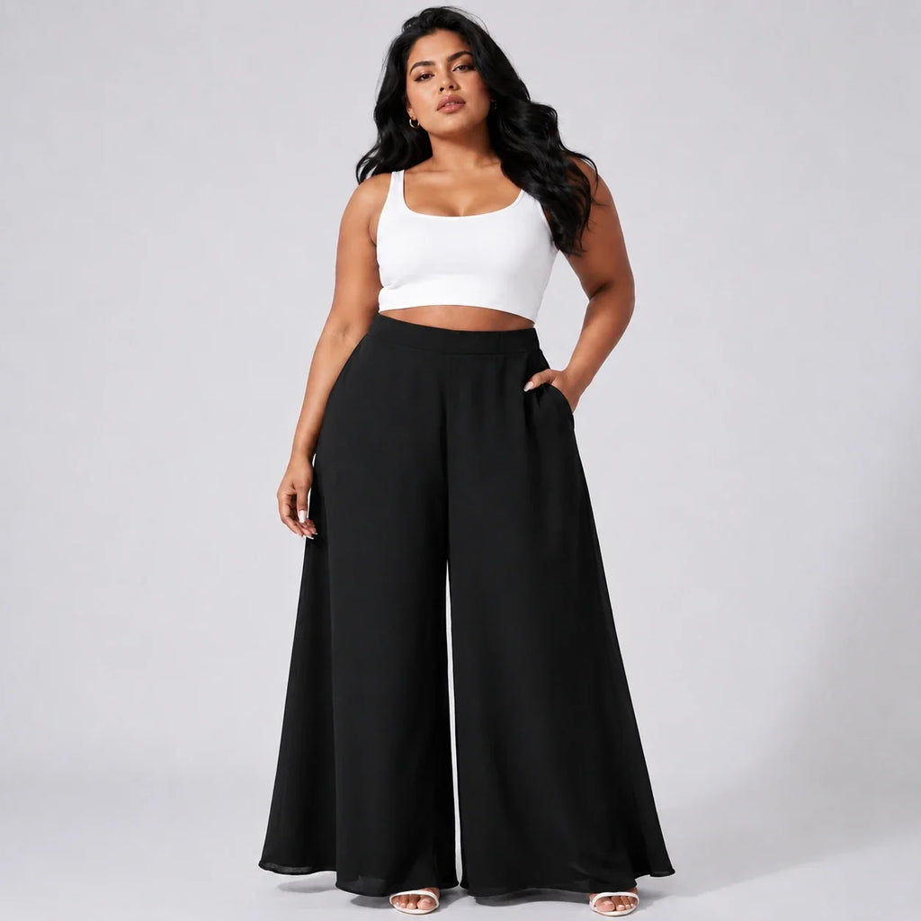 High Waist Wide Leg Pants WHD0606460