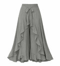 Tie-Waist Ruffle Maxi Skirt WHD0606461