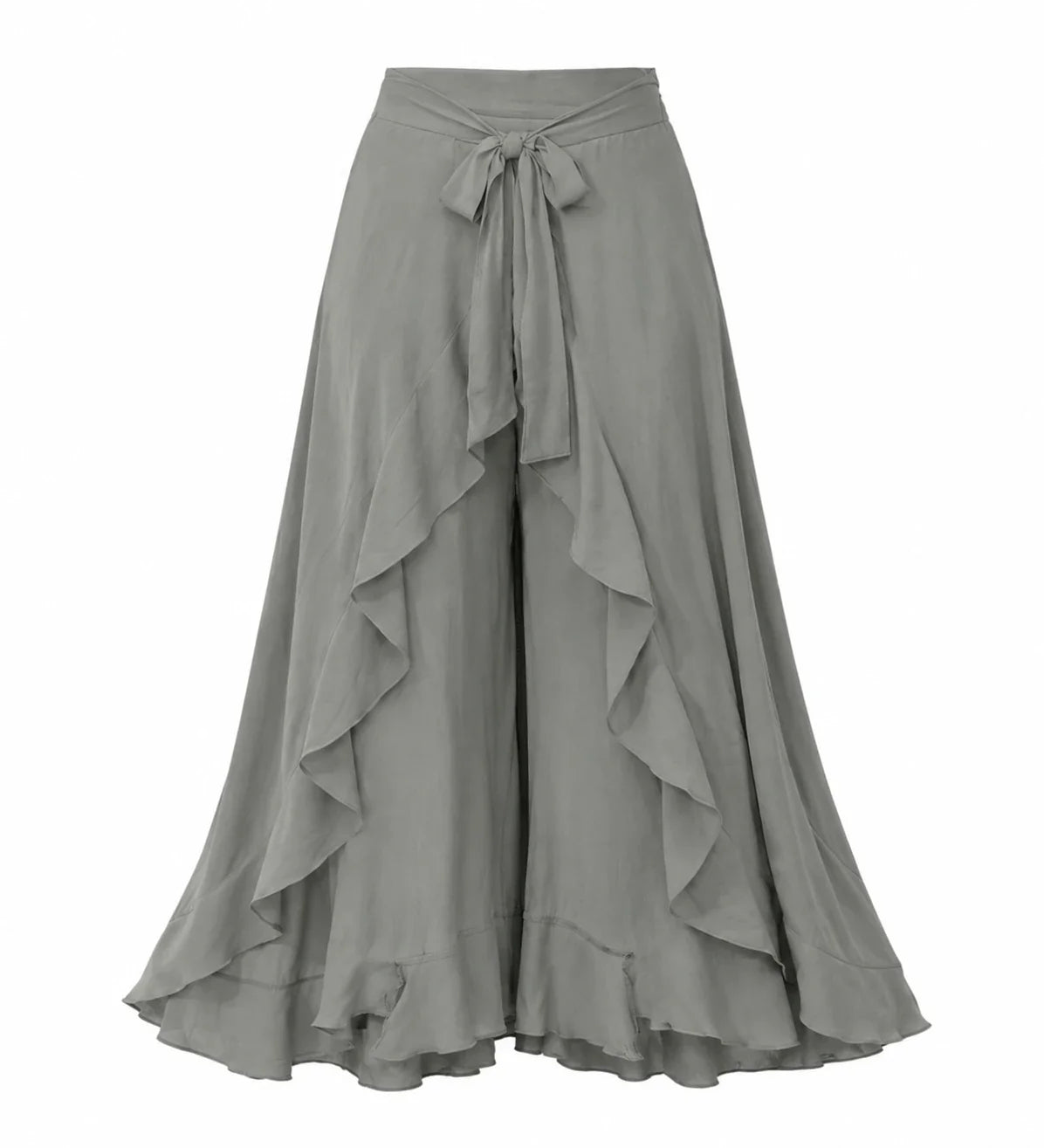 Tie-Waist Ruffle Maxi Skirt WHD0606461