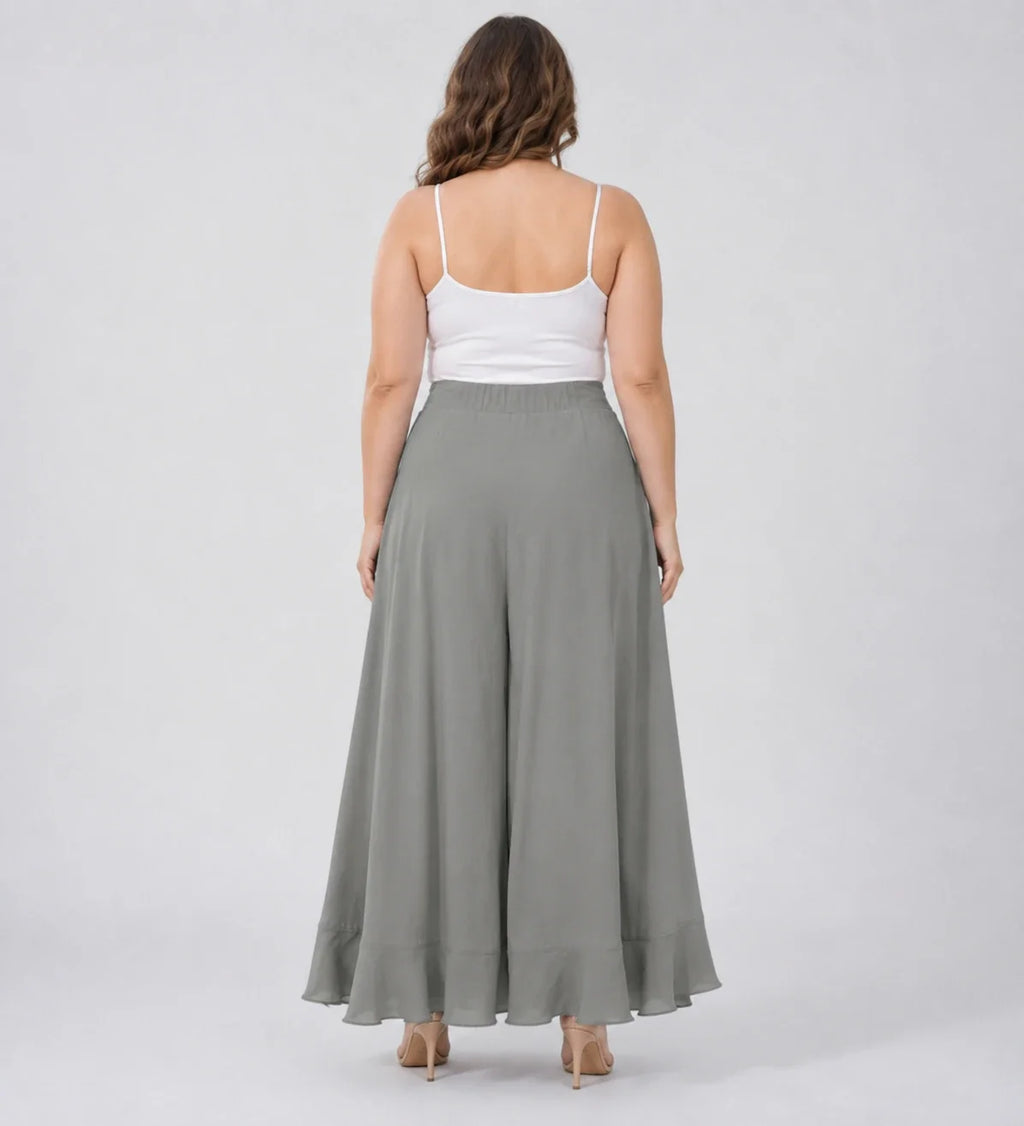 Tie-Waist Ruffle Maxi Skirt WHD0606461