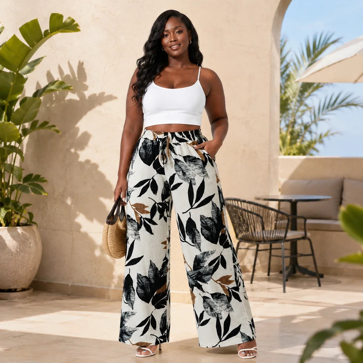 Botanical Wide Leg Pants WHD0606464
