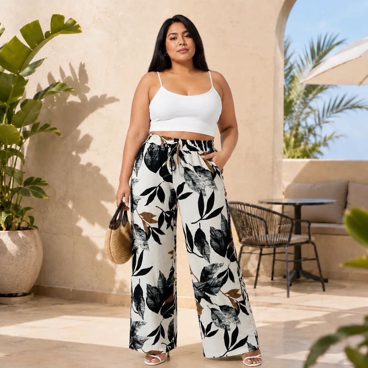 Botanical Wide Leg Pants WHD0606464