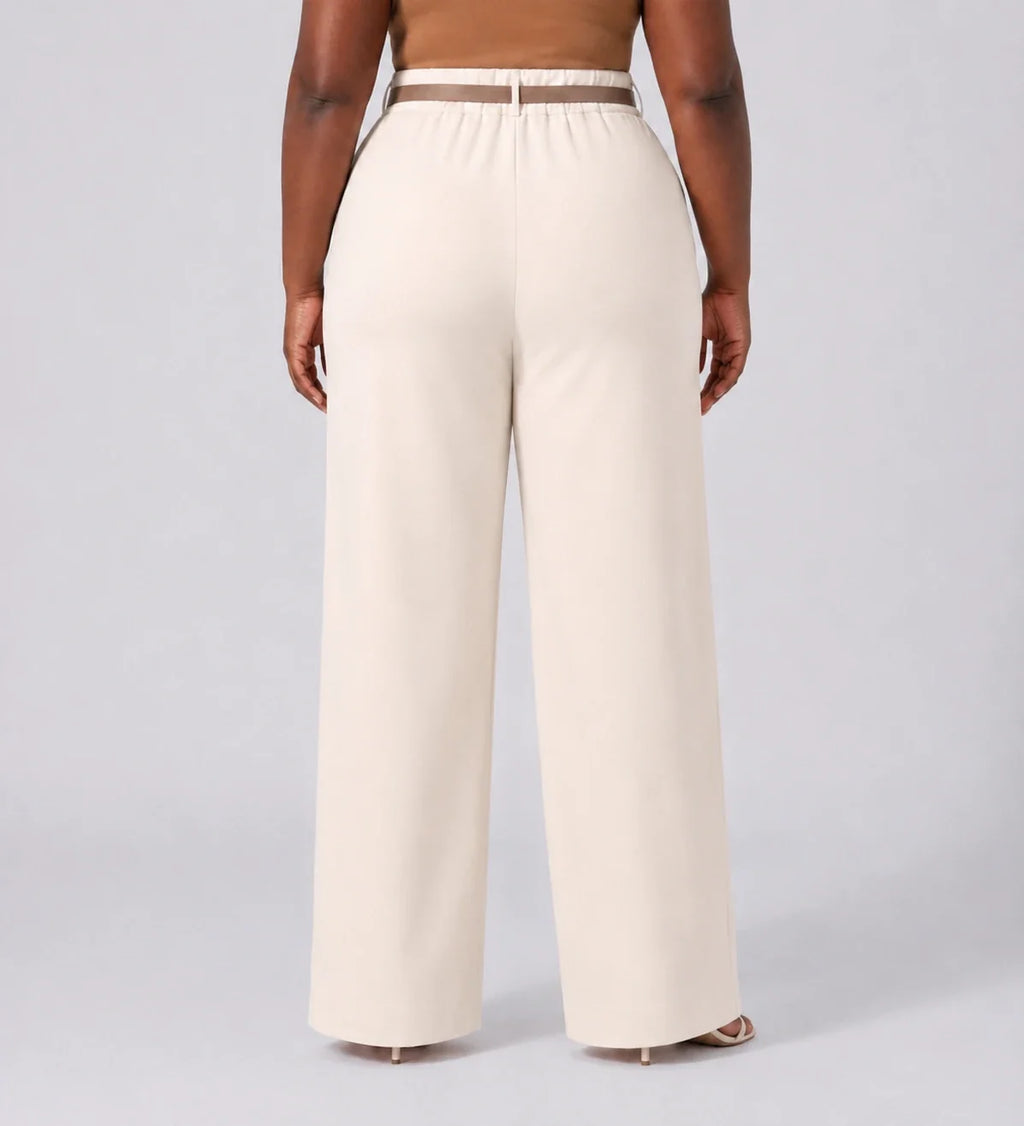 Ivory Wide Leg Pants WHD0606465