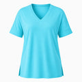 V-Neck Side Slit Tee WHD0606467