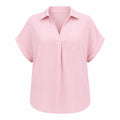Textured V-Neck Blouse WHD0606469