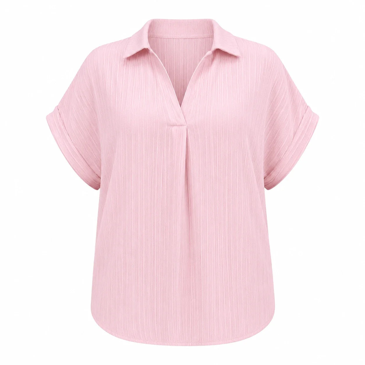 Textured V-Neck Blouse WHD0606469