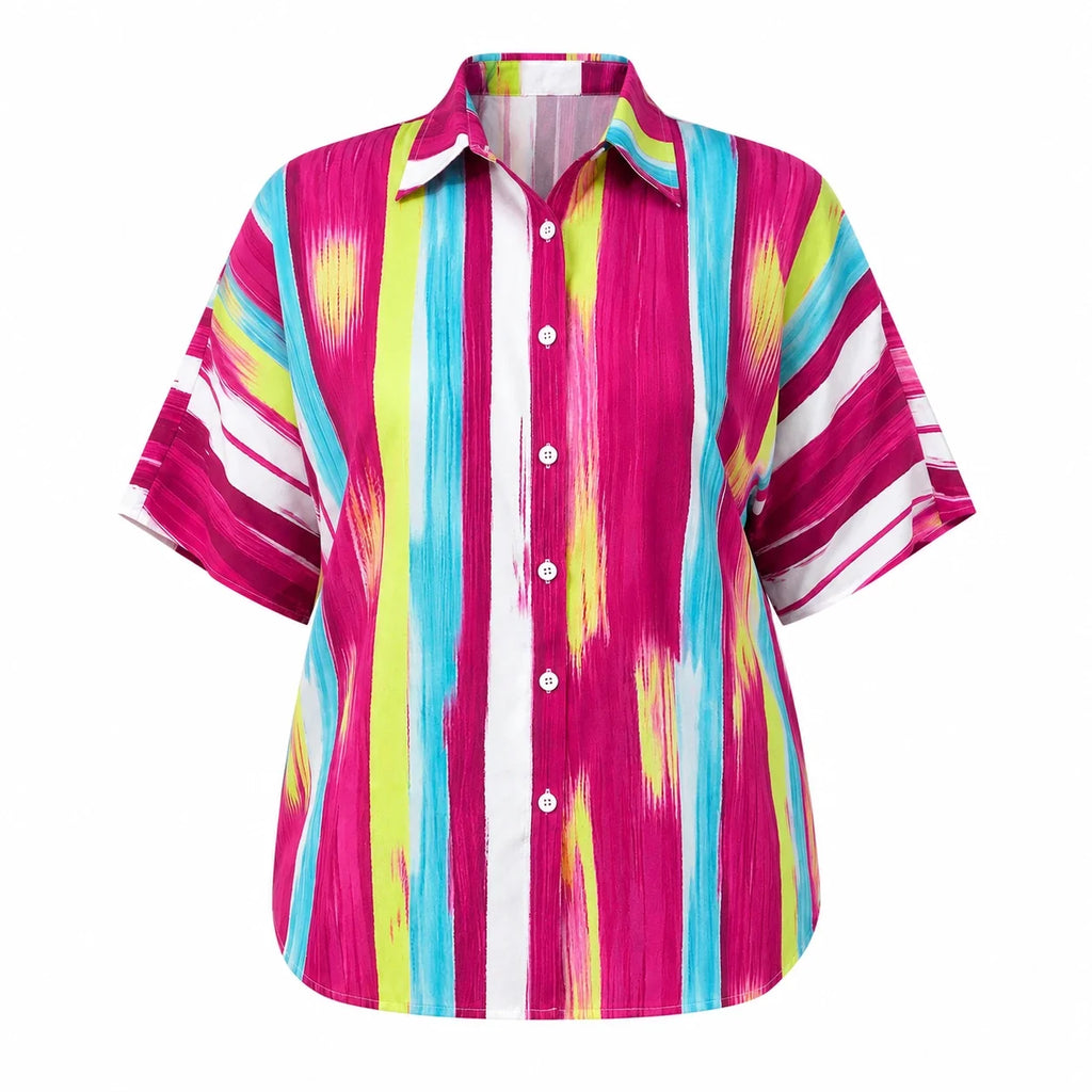 Brushstroke Stripe Button Shirt WHD0606470