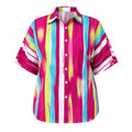 Brushstroke Stripe Button Shirt WHD0606470