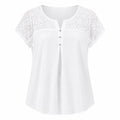 Lace Yoke Button Top WHD0606471