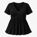 Surplice Peplum Tunic Top WHD0606474
