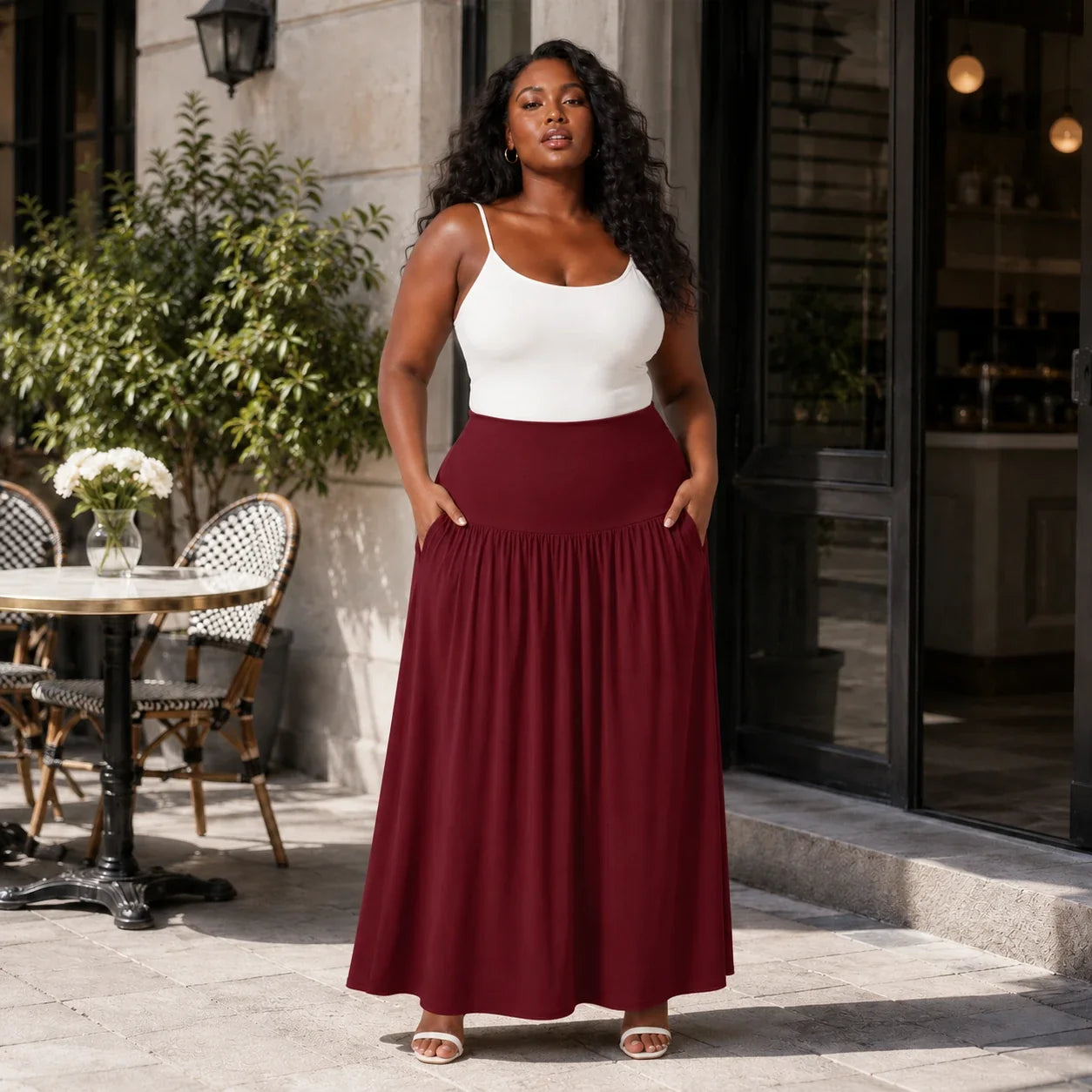 High Waist Maxi Skirt WHD0606484