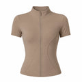 Mock Neck Zip Front Top WHD0606494-JYMW040