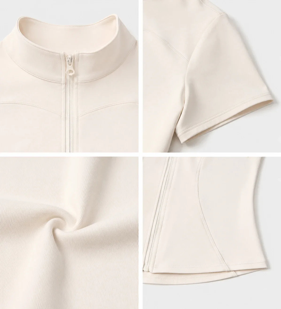 Mock Neck Zip Front Top WHD0606494-JYMW040