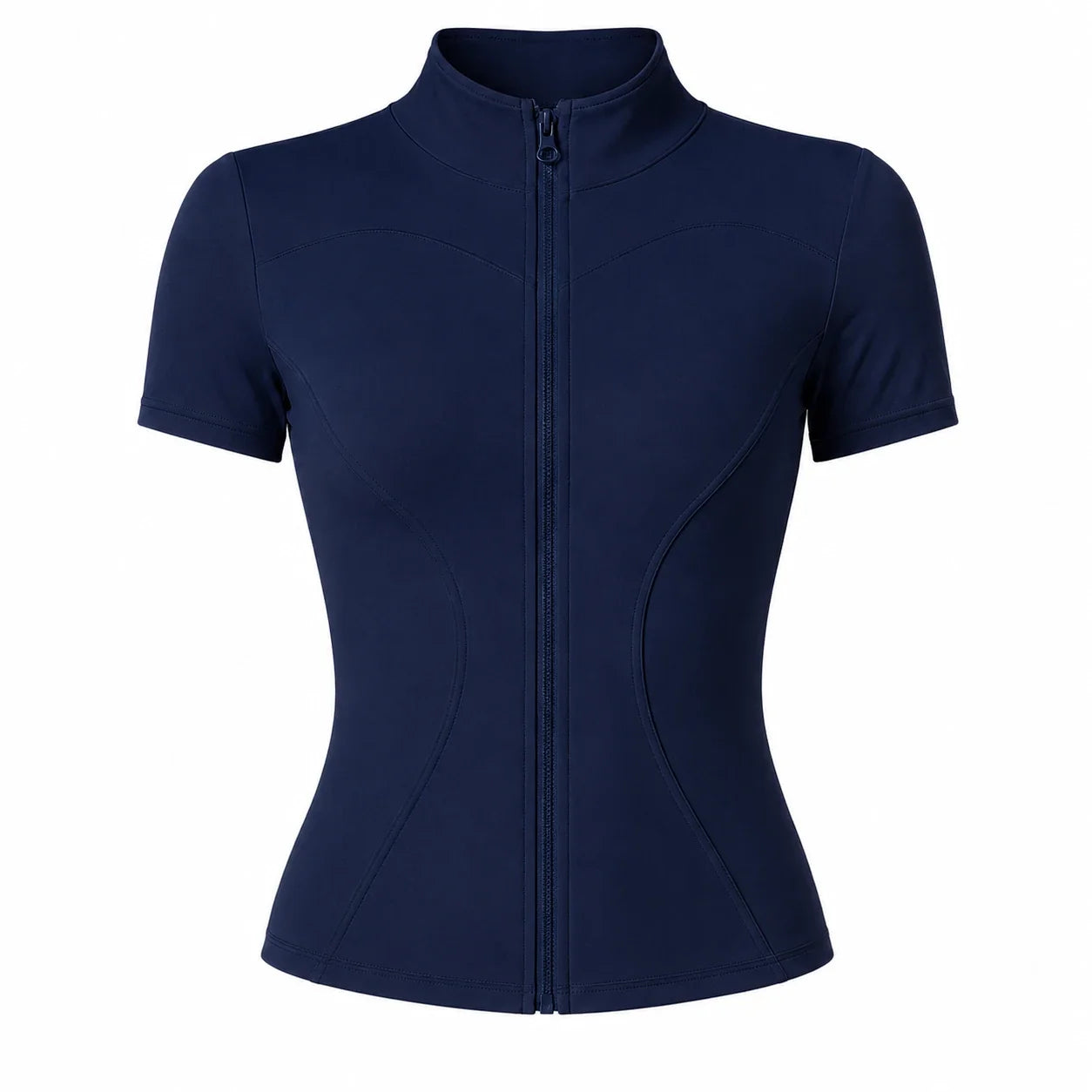 Mock Neck Zip Front Top WHD0606494-JYMW040