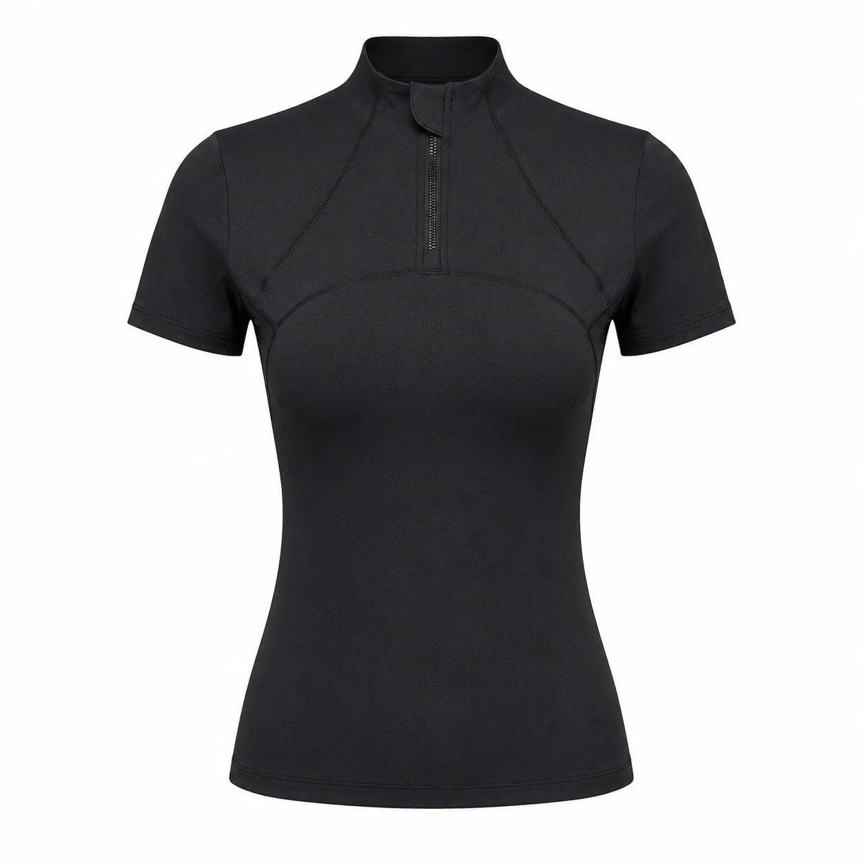 Short Sleeve Zip Active Top WHD0606496-JYWD018