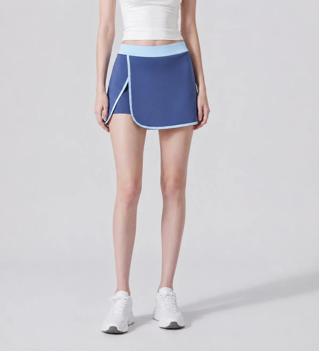 Contrast Trim Tennis Skort WHD0606501-JYMQ069