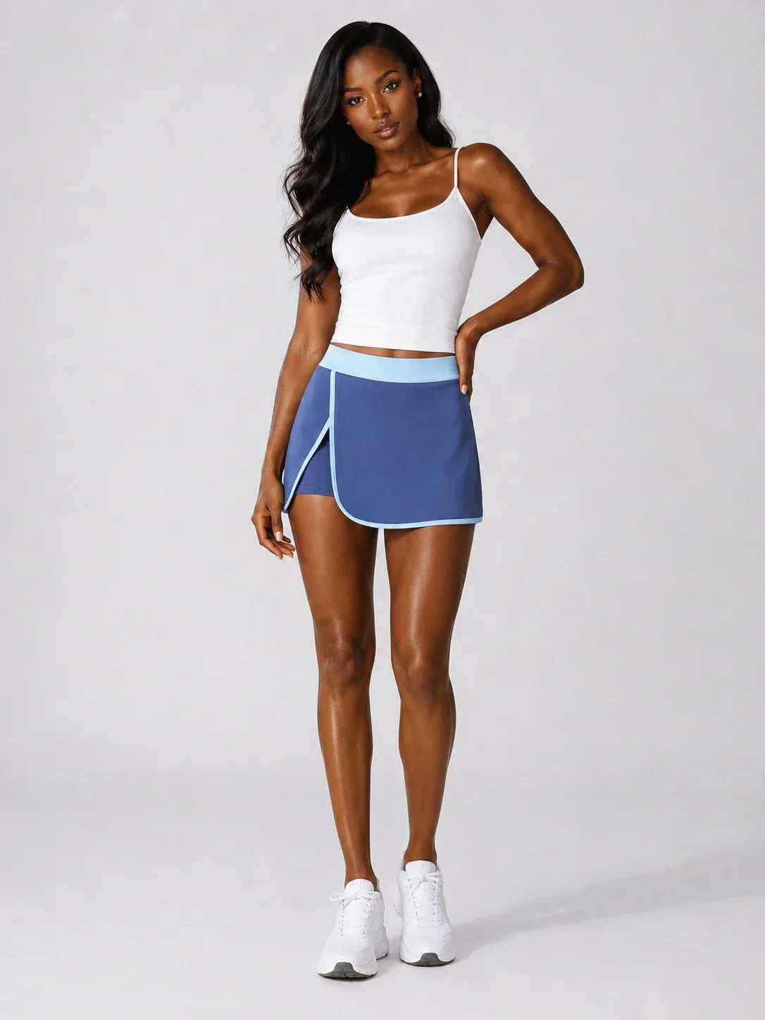 Contrast Trim Tennis Skort WHD0606501-JYMQ069