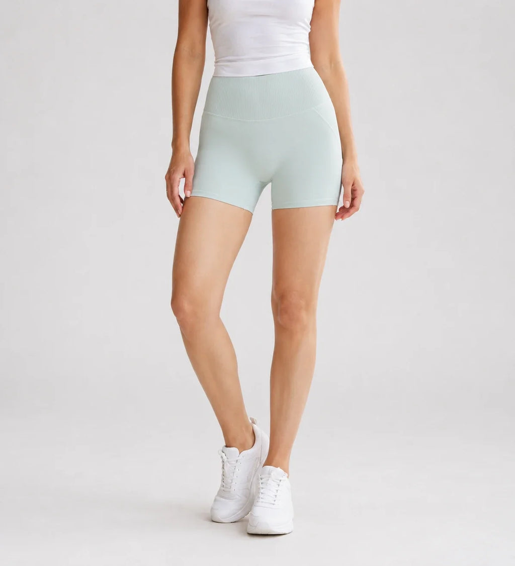 Ribbed Waist Biker Shorts WHD0606505-JYMA057