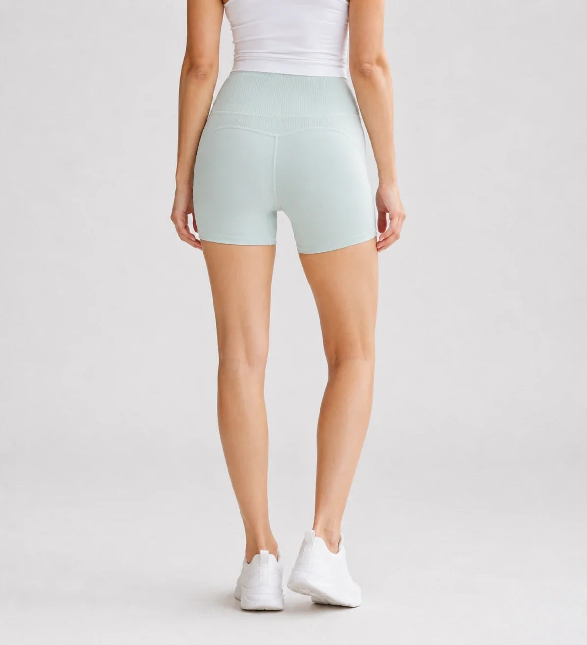Ribbed Waist Biker Shorts WHD0606505-JYMA057