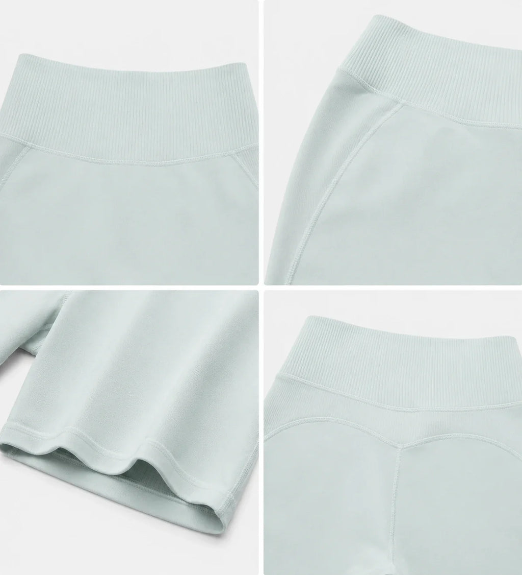 Ribbed Waist Biker Shorts WHD0606505-JYMA057