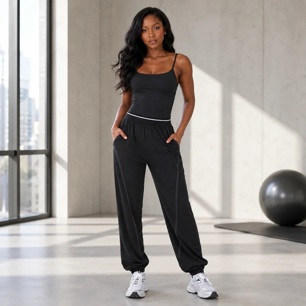 Contrast Stitch Jogger Pants WHD0606513-JYWK025