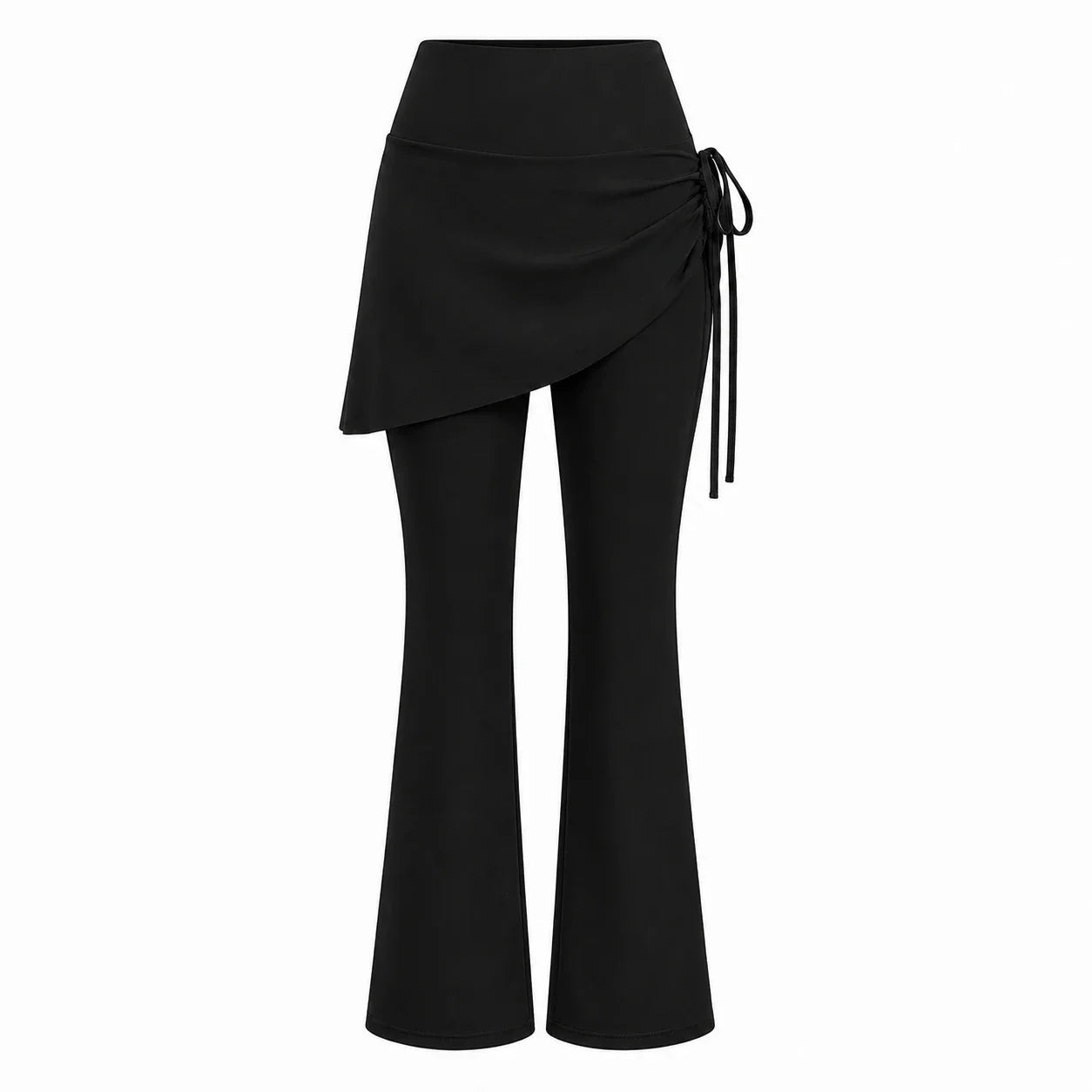 Ruched Skirted Flare Leggings WHD0606515-JYMK139