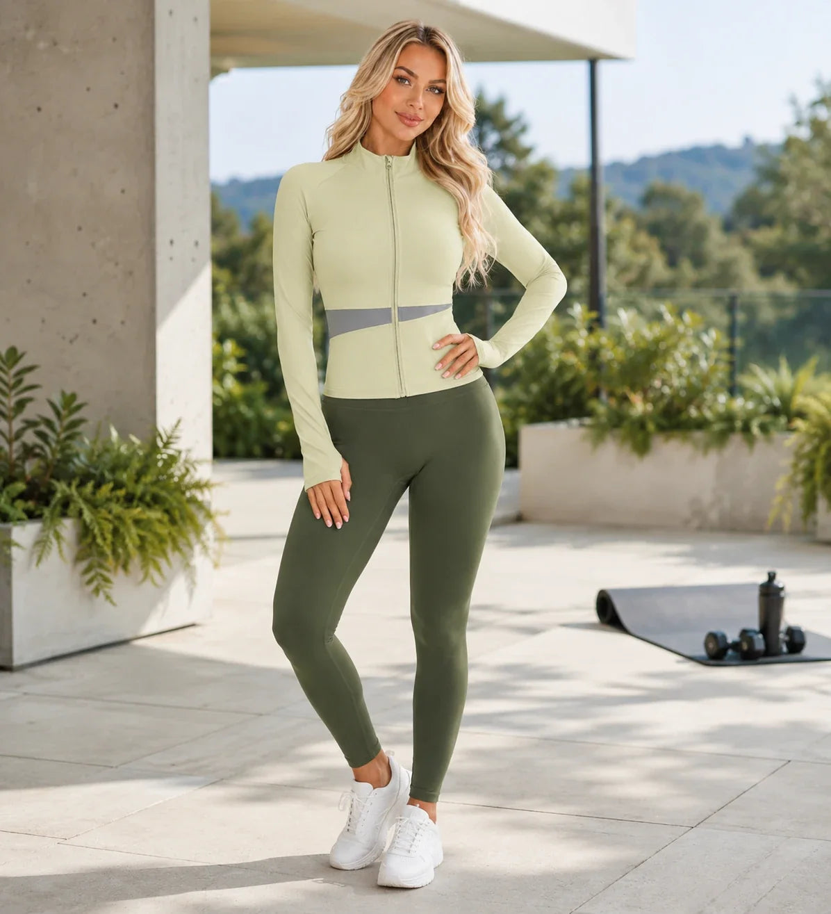 Zip Front Active Jacket WHD0606517-JYMW022