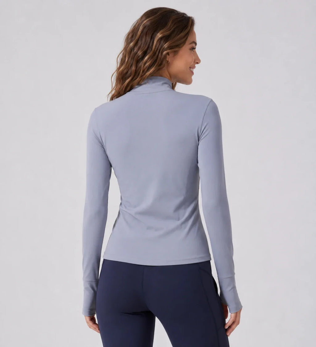 Mock Neck Zip Active Jacket WHD0606519-JYMW037