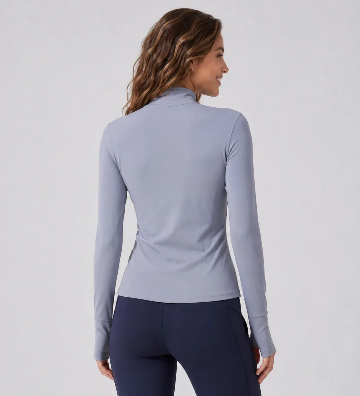 Mock Neck Zip Active Jacket WHD0606519-JYMW037