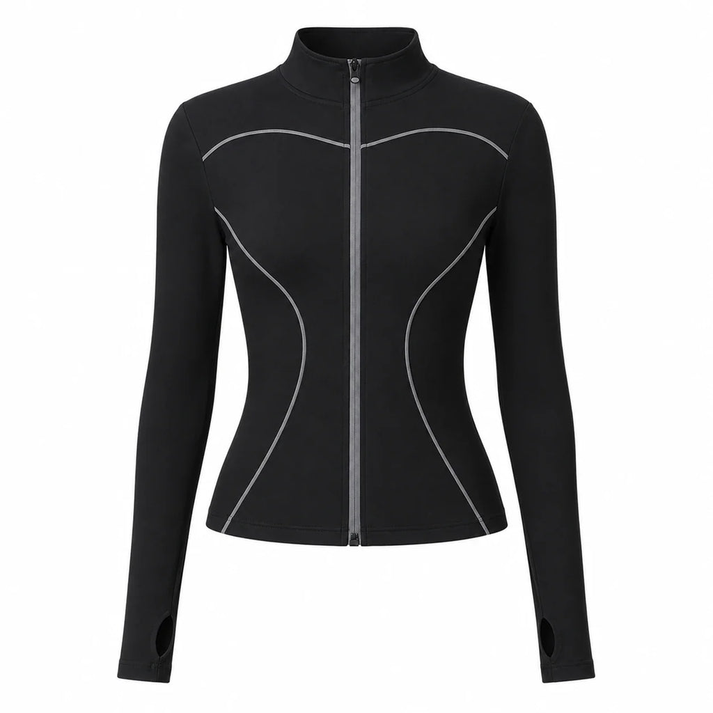 Contrast Piping Zip Jacket WHD0606521-JYMW060