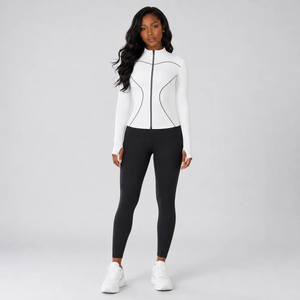 Contrast Piping Zip Jacket WHD0606521-JYMW060
