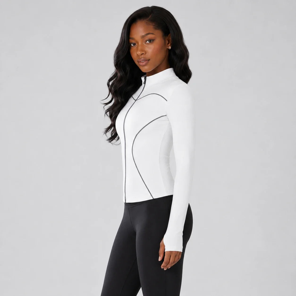 Contrast Piping Zip Jacket WHD0606521-JYMW060