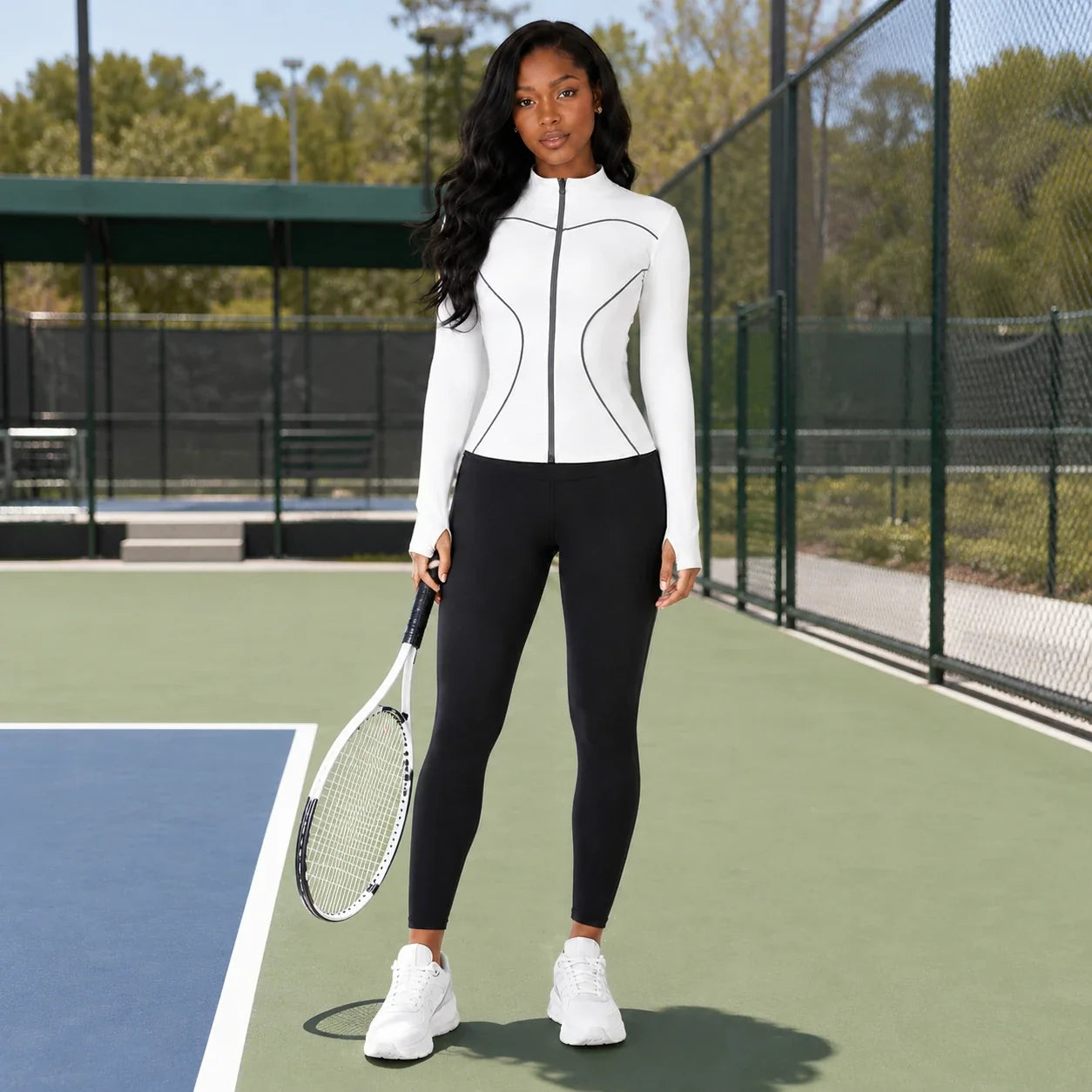 Contrast Piping Zip Jacket WHD0606521-JYMW060