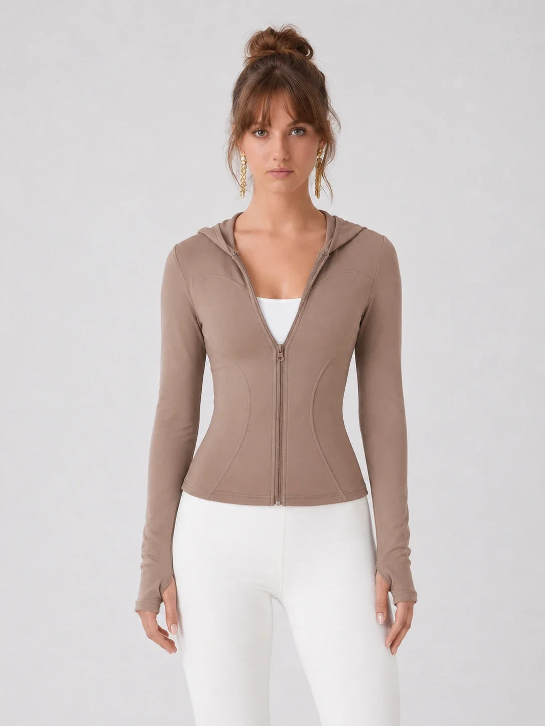 Hooded Zip Active Jacket WHD0606522-JYMW043