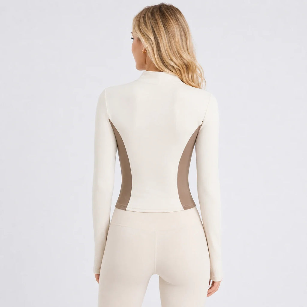 Color Block Zip Active Jacket WHD0606523-JYMW113
