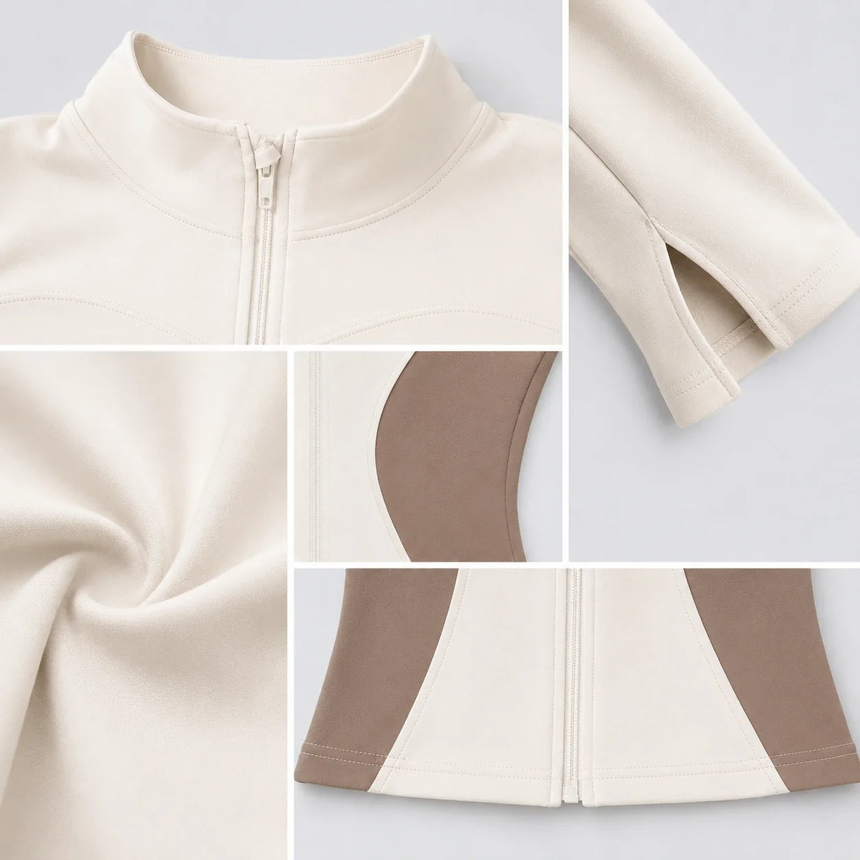 Color Block Zip Active Jacket WHD0606523-JYMW113