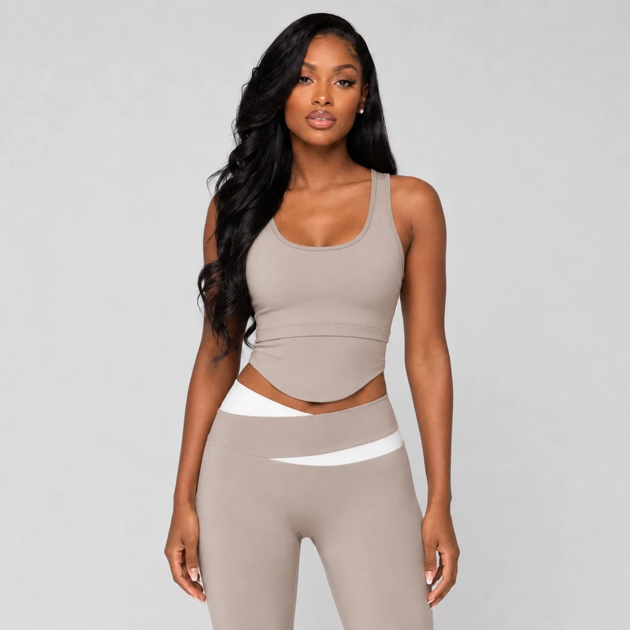 Scoop Neck Activewear Set WHD0606528-JYMB007
