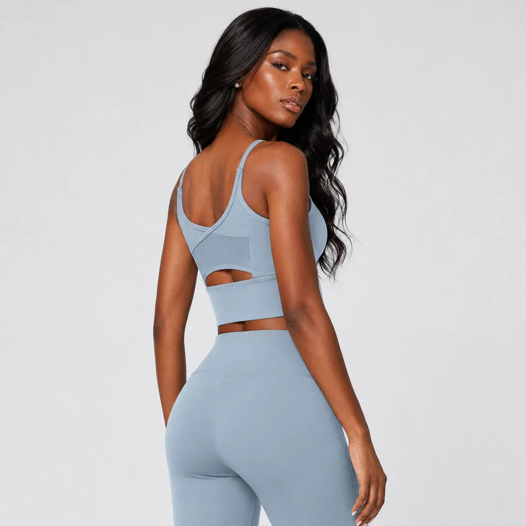 Cutout Back Longline Sports Bra WHD0606529-MTXWX60