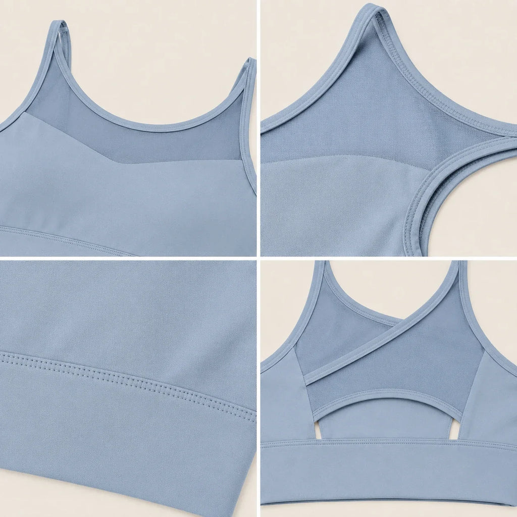 Cutout Back Longline Sports Bra WHD0606529-MTXWX60