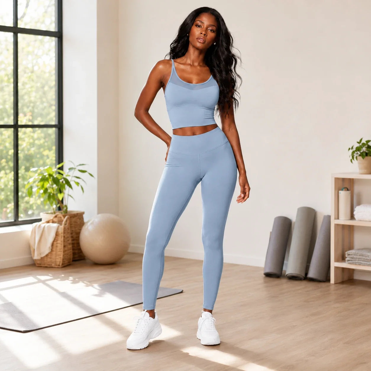 Cutout Back Longline Sports Bra WHD0606529-MTXWX60