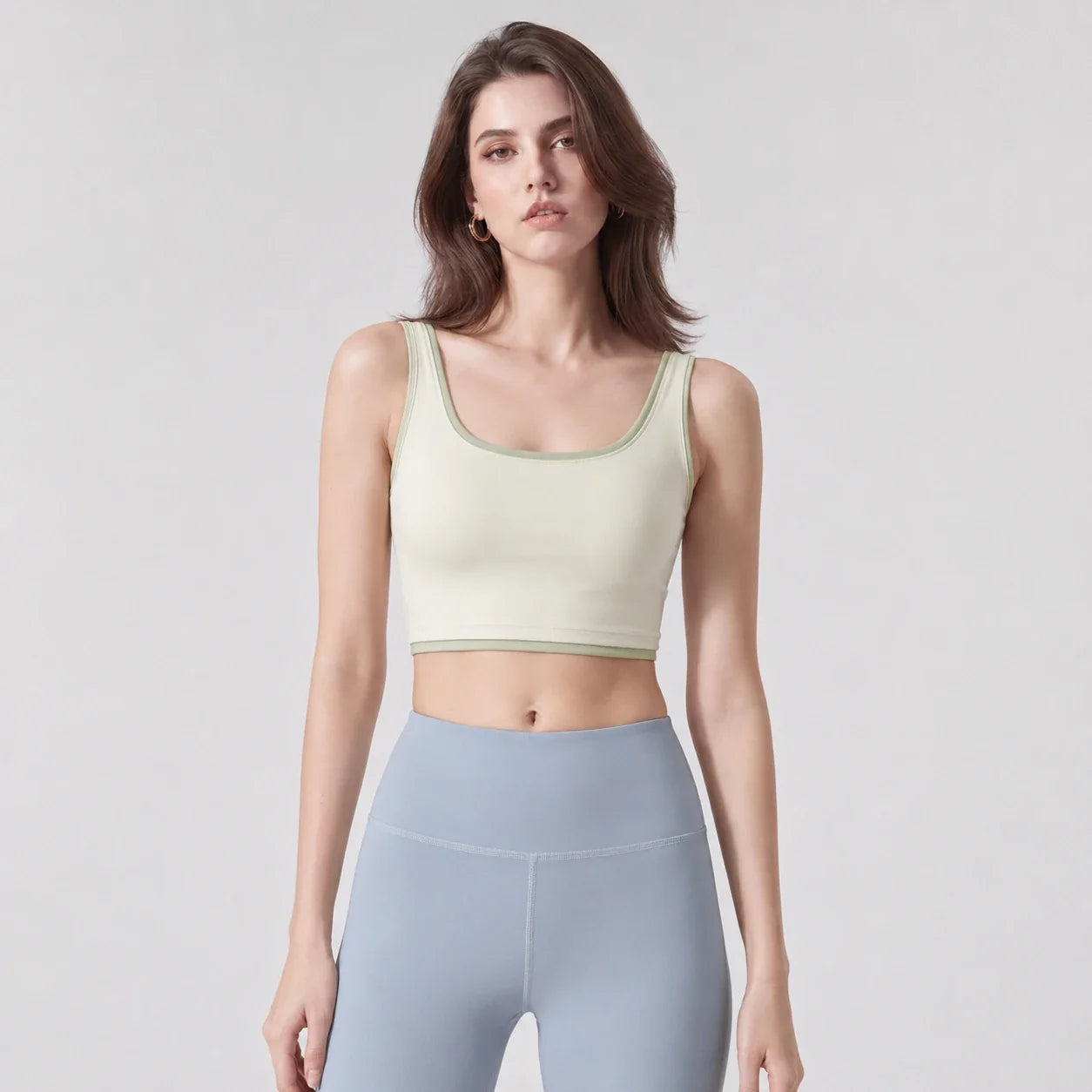 Contrast Trim Sports Bra WHD0606533-JYMN033