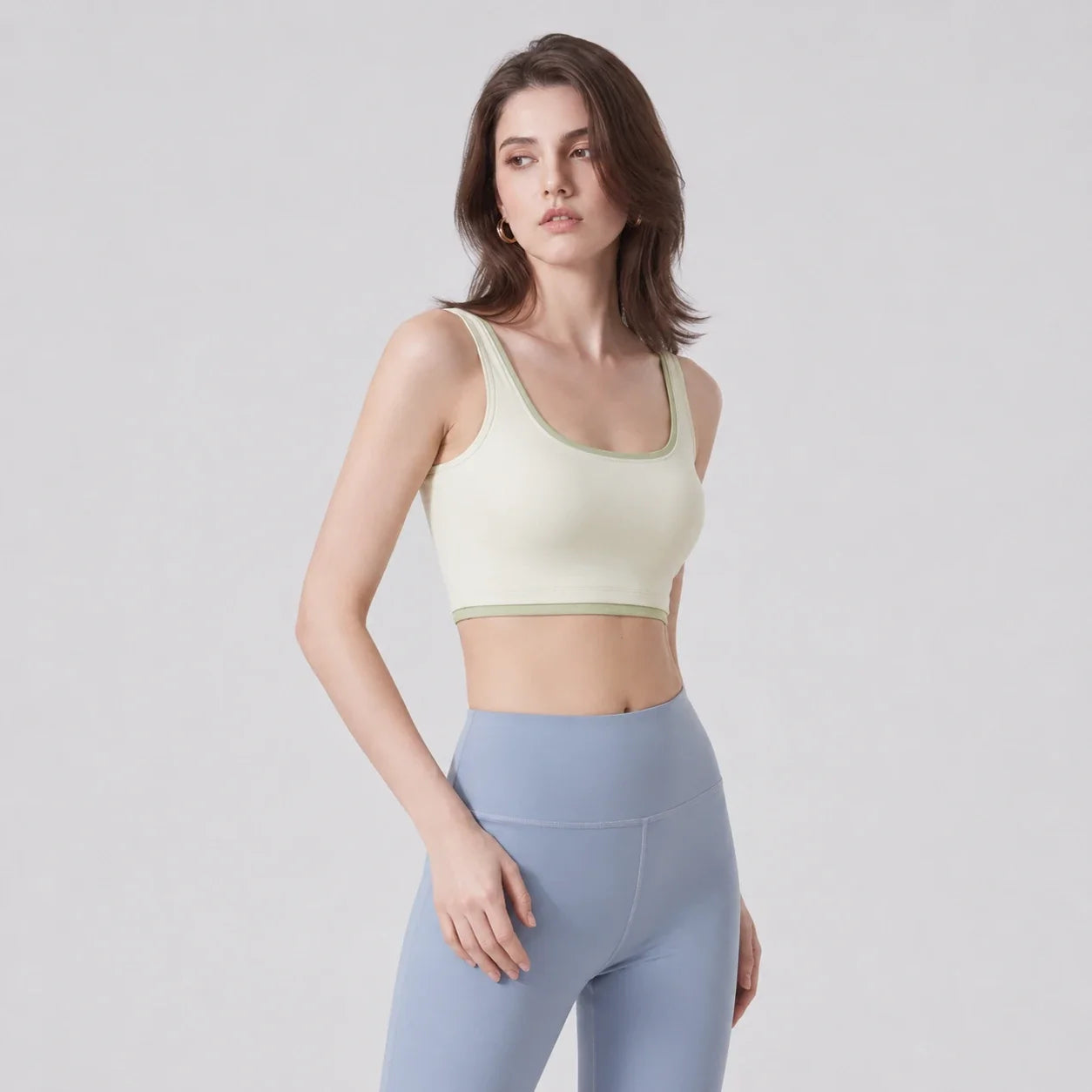 Contrast Trim Sports Bra WHD0606533-JYMN033