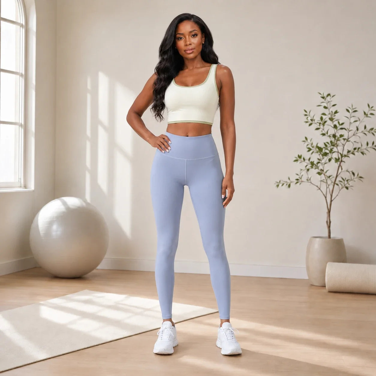 Contrast Trim Sports Bra WHD0606533-JYMN033