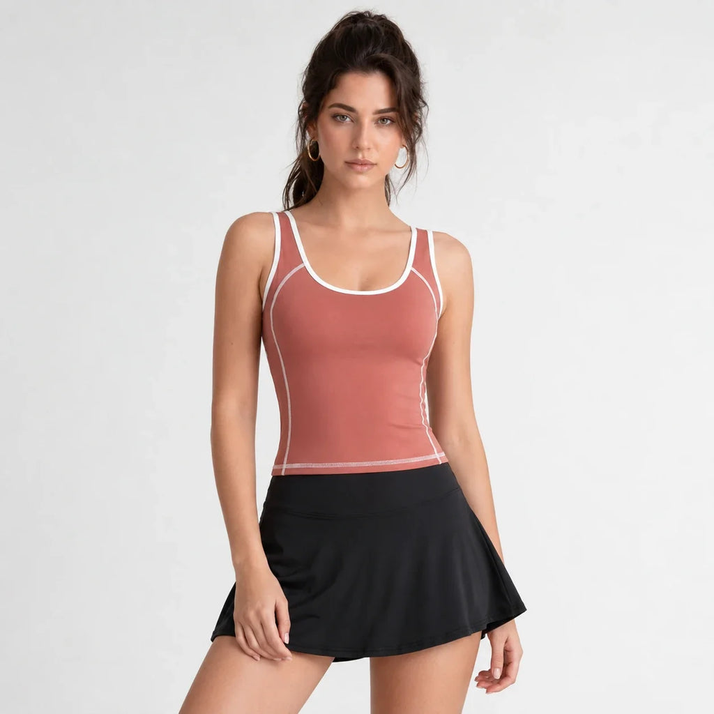 Contrast Trim Tennis Tank WHD0606535-JYMB023
