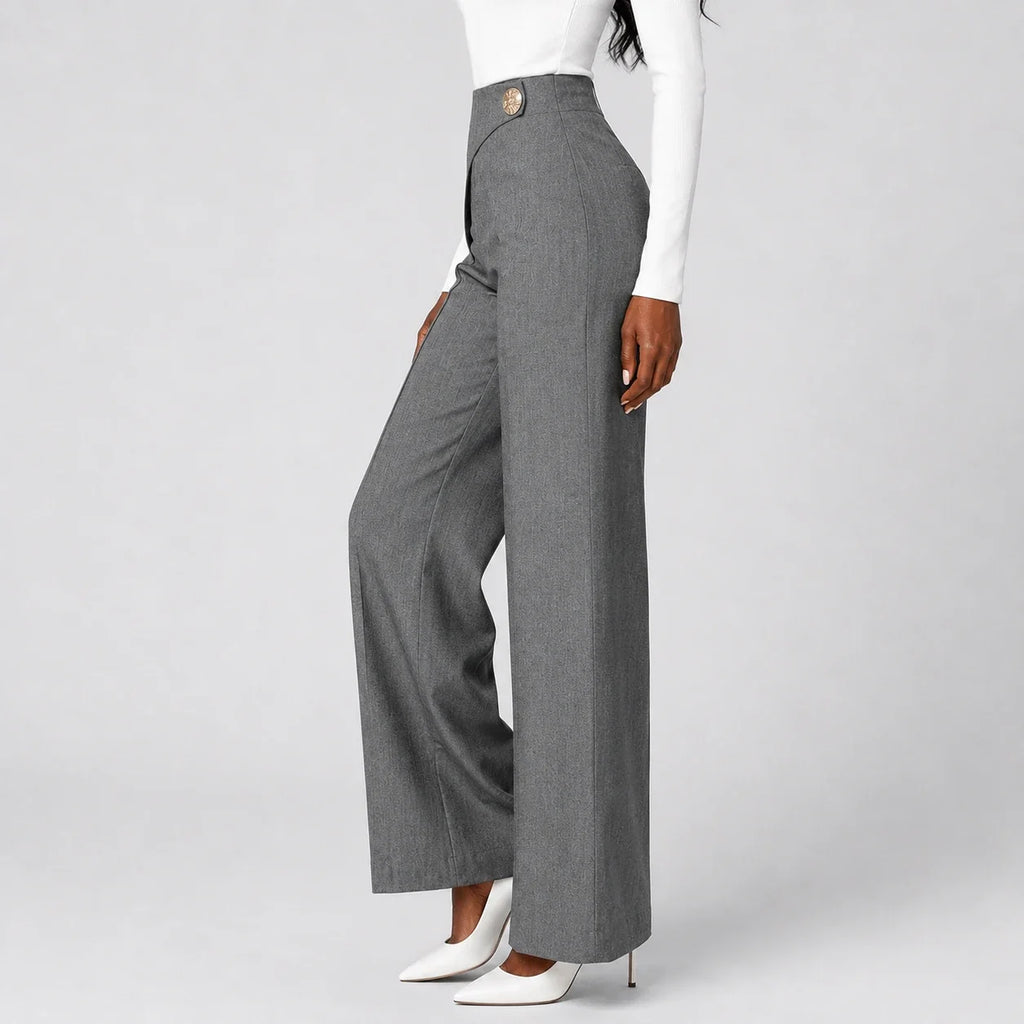 Wrap Waist Wide Leg Pants WHD0606537